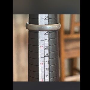 Dark grayish silver stainless steel size 11 men’s band ring